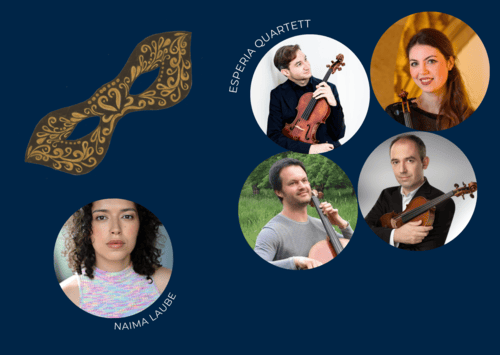 Fotos der Musikerinnen und Musiker sowie von Namia Laube