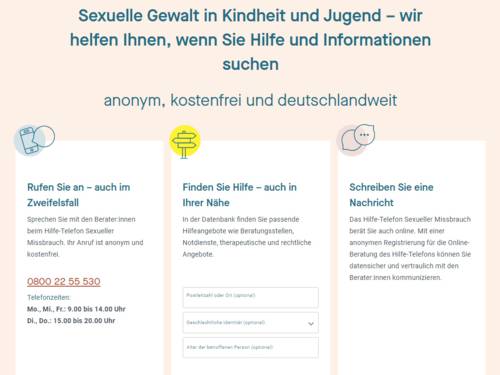 Vorschau auf die Seite www.hilfe-portal-missbrauch.de