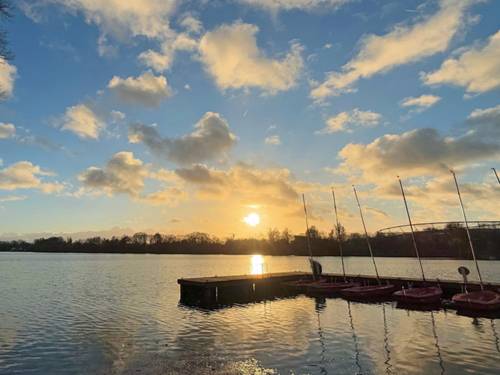 Maschsee Winter Abenddämmerung