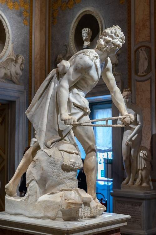 Gian Lorenzo Bernini, David, 1623-24
Fabrizio Garrisi, CC BY-SA 4.0 <https://creativecommons.org/licenses/by-sa/4.0>, via Wikimedia Commons