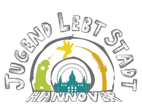 Logo, auf dem "Jugend lebt Stadt steht".