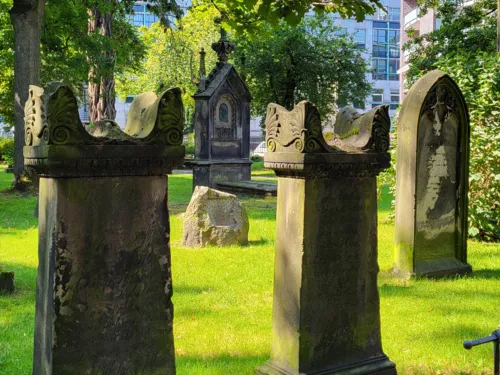 Ein Friedhof.