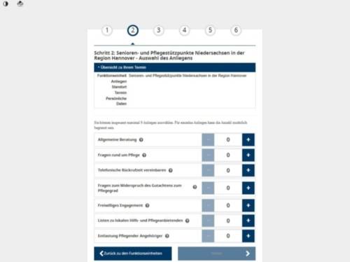 Vorschau auf die Online-Terminvergabe