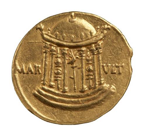 Römische Goldmünze, Aureus des Augustus