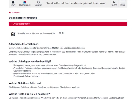 Oberfläche einer Internetseite.