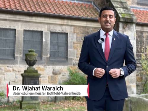Bezirksb&uuml;rgermeister Dr. Waraich stellt den Stadtbezirk Bothfeld-Vahrenheide vor.