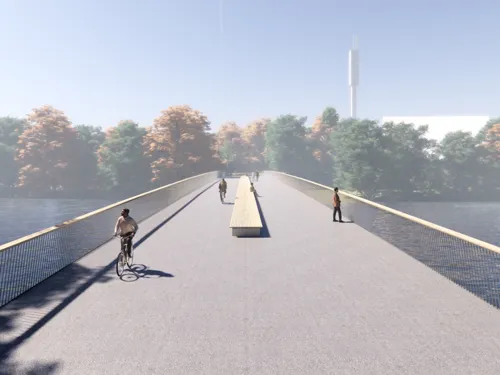 Visualisierung einer Brücke.