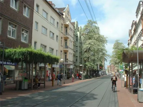 Der Busstop in der Leinaustraße
