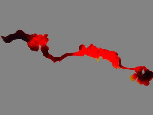 Eine gezeichnete Blutspur