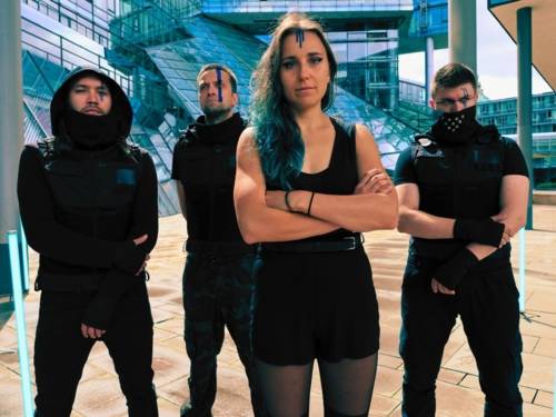 Zu sehen ist die vierköpfige Band „Leaving the Orbit“