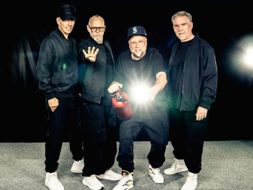 Die vier männlichen Mitglieder der Hip-Hop-Band „Die Fantastischen Vier“