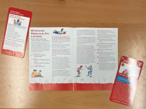3 Flyer mit gezeichneten Kindern drauf