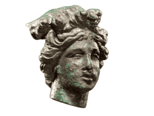 Kopf der Medusa - Bronzefigur