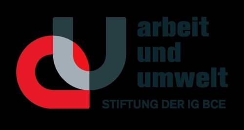 Logo mit einem a und einem u und der Schrift Arbeit und Umwelt Stiftung der IG BCE