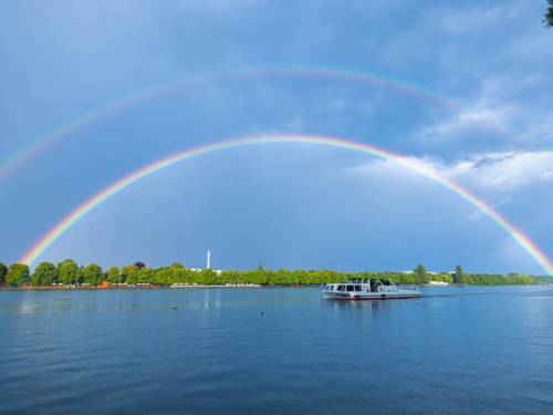 Regenbogen über dem Maschsee