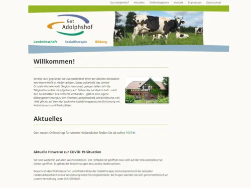 Oberfl&auml;che einer Internseite.