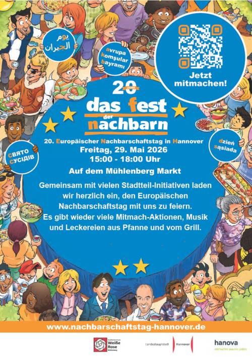 Europäischer Nachbarschaftstag: Buntes Fest rund um den Mühlenberger Markt