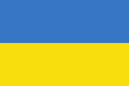 Die ukrainische Flagge: Blau-gelb