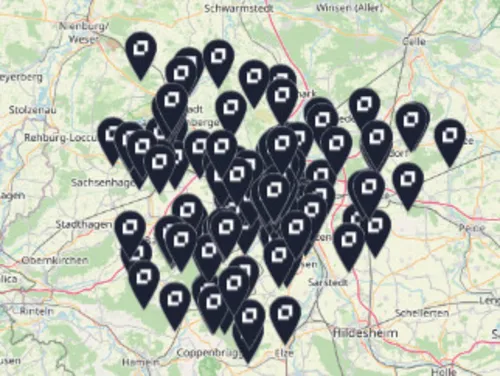 Karte mit POIs