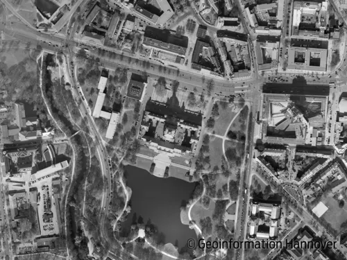 Ein digitales Orthogoto zeigt das Neue Rathaus.