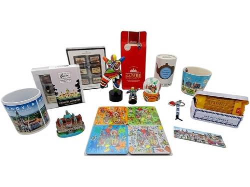 Auswahl an Souvenirartikeln