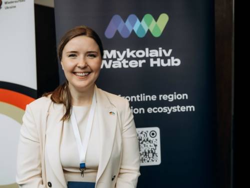 Hanna Montavon, Geschäftsführerin des Mykolajiw Water Hubs