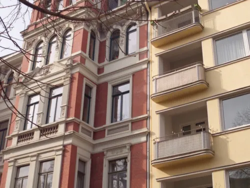 Eine Häuserfassade in Hannover