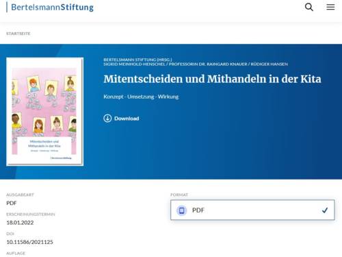 Vorschau auf eine Internetseite der BertelsmannStiftung