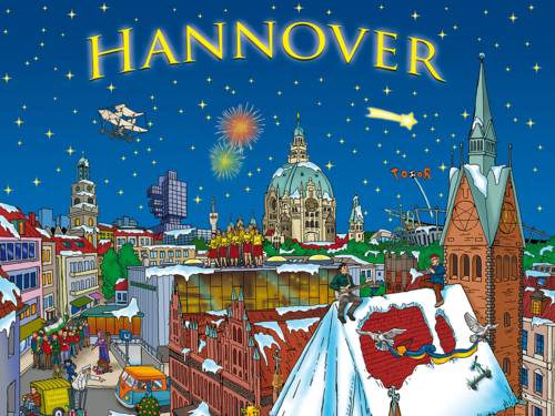 Adventskalender mit Hannover-Motiven.