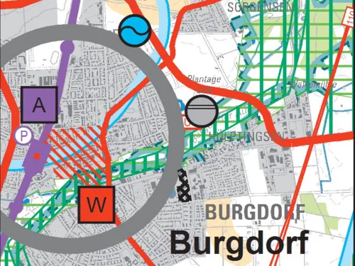 Kartenausschnitt Burgdorf