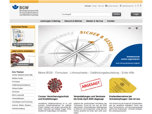 Vorschau auf bgw-online.de