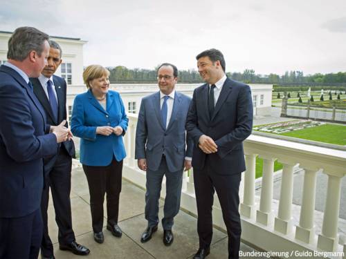 Visit Hannover - Obama, Merkel, Cameron, Hollande, Renzi (Bild: Bundesregierung / Guido Bergmann)
