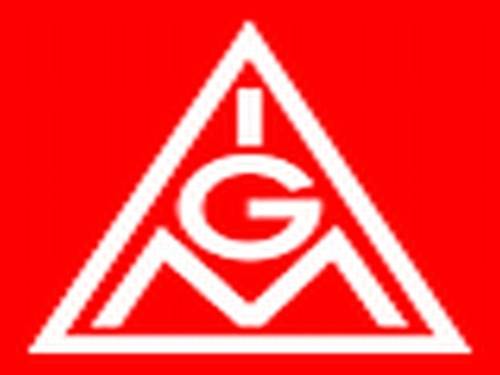 Rotes Logo - Dreieck mit den untereinanderstehenden Buchstaben IGM