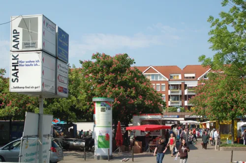 Blick auf den Sahlkampmarkt