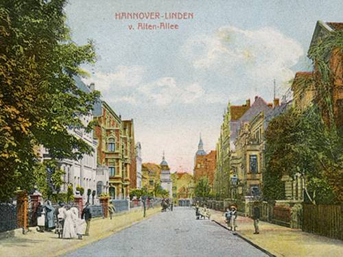 Postkarte "Hannover Linden, von Alten Allee"