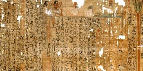 Ein lückenhaftes Papyrus.