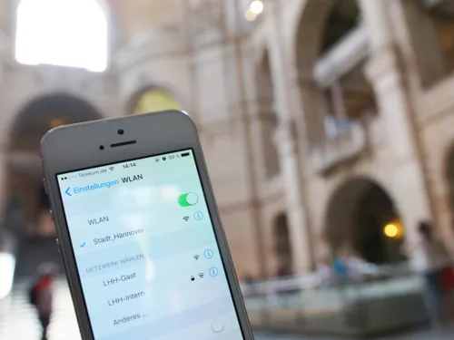 Das WLAN "Stadt_Hannover" im Neuen Rathaus ist &ouml;ffentlich zug&auml;nglich