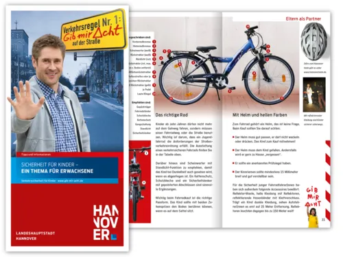 Gib mir Acht - Broschürengrafik mit Desimo