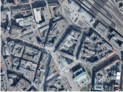 Luftbild des Stadtteils Hannover-Mitte