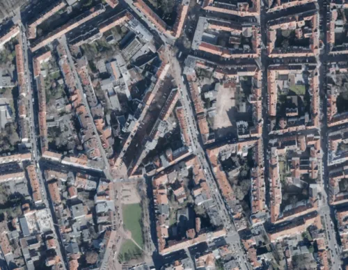 Luftbild des Stadtteils Hannover-Oststadt