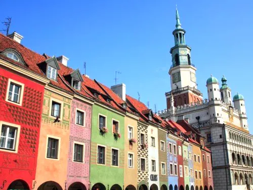Das Rathaus in Posen auf dem Alten Markt
