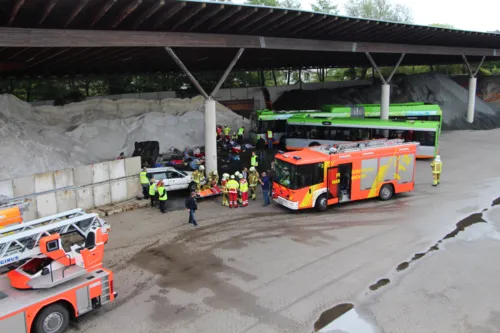 Großübung - Massenanfall von Verletzten, Inbetriebnahme einer Erstversorgungsklinik