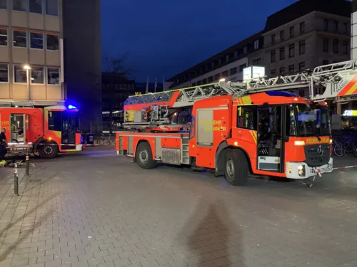 Feuerwehrautos in der Innenstadt