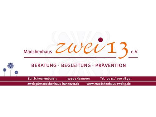 Logo von Mädchenhaus Zwei13 e.V.