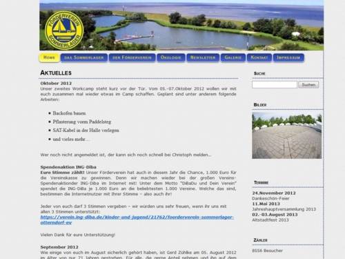Screenshot Homepage - Förderverein Sommerlager e.V.