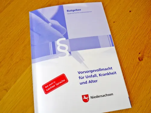 Ratgeber "Vorsorgevollmacht" des Niedersächsischen Justizministeriums