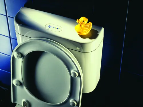 Eine Toilette. 