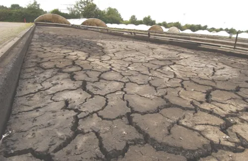 Getrockneter Kanalsand im Zwischenlager Varrelheide