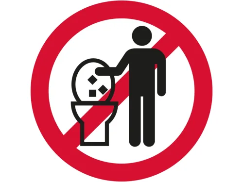 Das Klo ist kein Mülleimer
