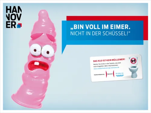 Das Klo ist kein Mülleimer